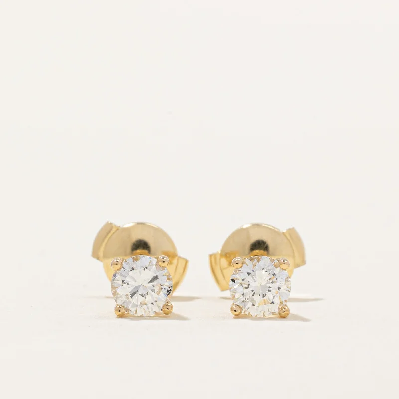 Eco-Friendly Sustainable Jewelry For Conscious Buyers '100 Ways' GIA Certified Diamond Stud Earrings | 0.97ctw SI1/SI2 F/G |