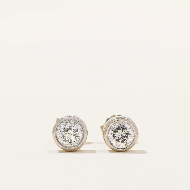 Flash Sale On Stunning Jewelry – Don't Miss Out Bezel Set Diamond Stud Earrings | 0.55ctw |