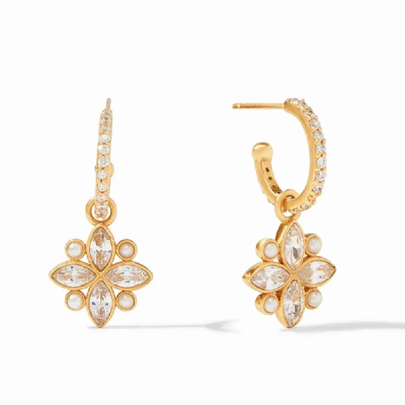 Delicate Crystal Jewelry For Sophisticated Charm Charlotte Hoop & Charm Earrings