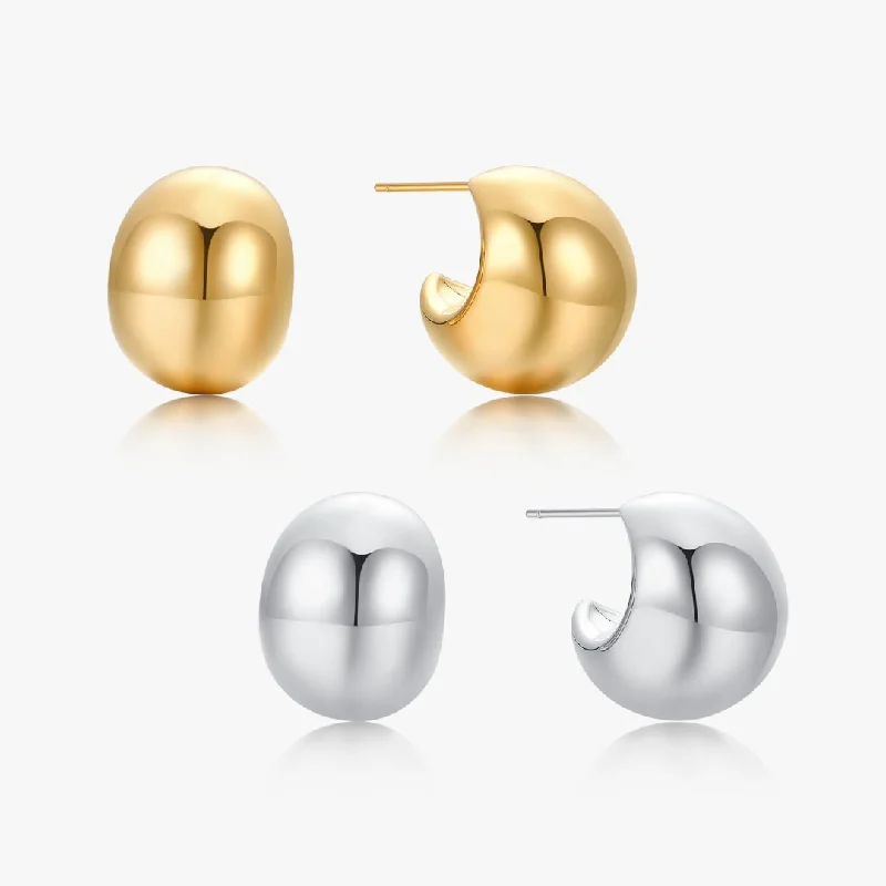 Once-A-Year Jewelry Deals – Shop Before They’Re Gone Chunky Hollow Dome Hoops