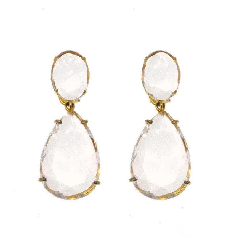 Jewelry Flash Sale – Stylish Designs At Unbeatable Rates Clear Quartz Teardrop Earrings