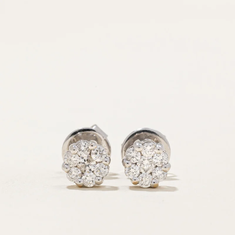 Discounted Luxury Jewelry – Shine Without The Splurge Diamond Cluster Stud Earrings | 0.50ctw |