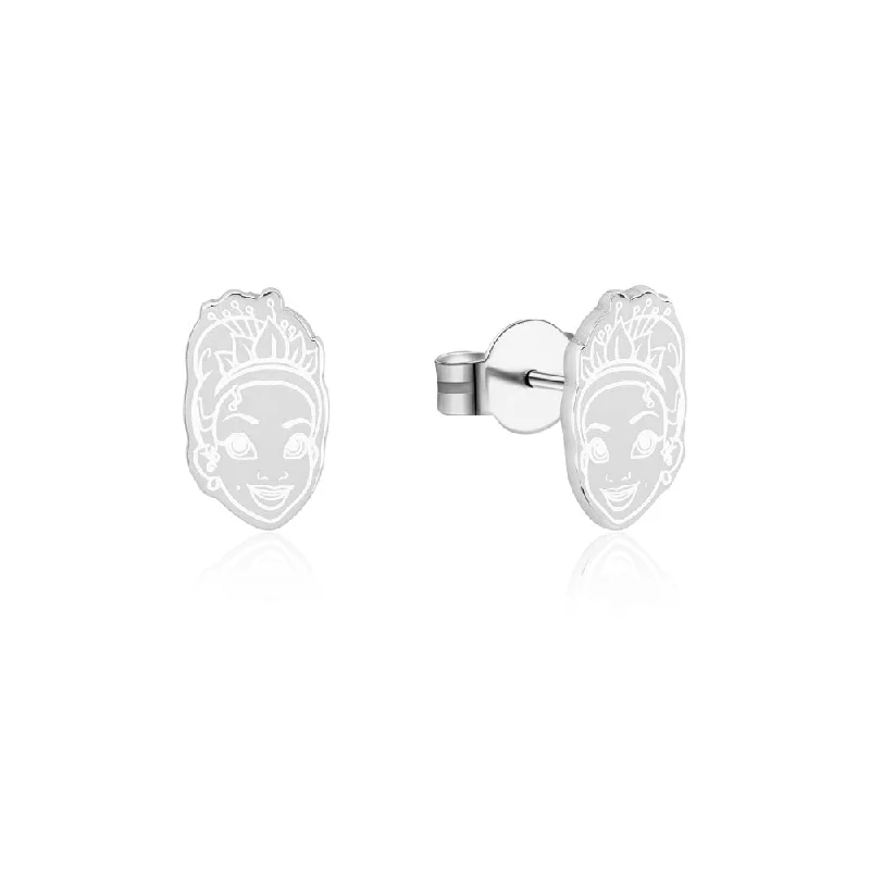 Your Perfect Accessory Now At The Best Price Disney Princess And The Frog Rhodium Plated Tiana 12mm Stud Earrings