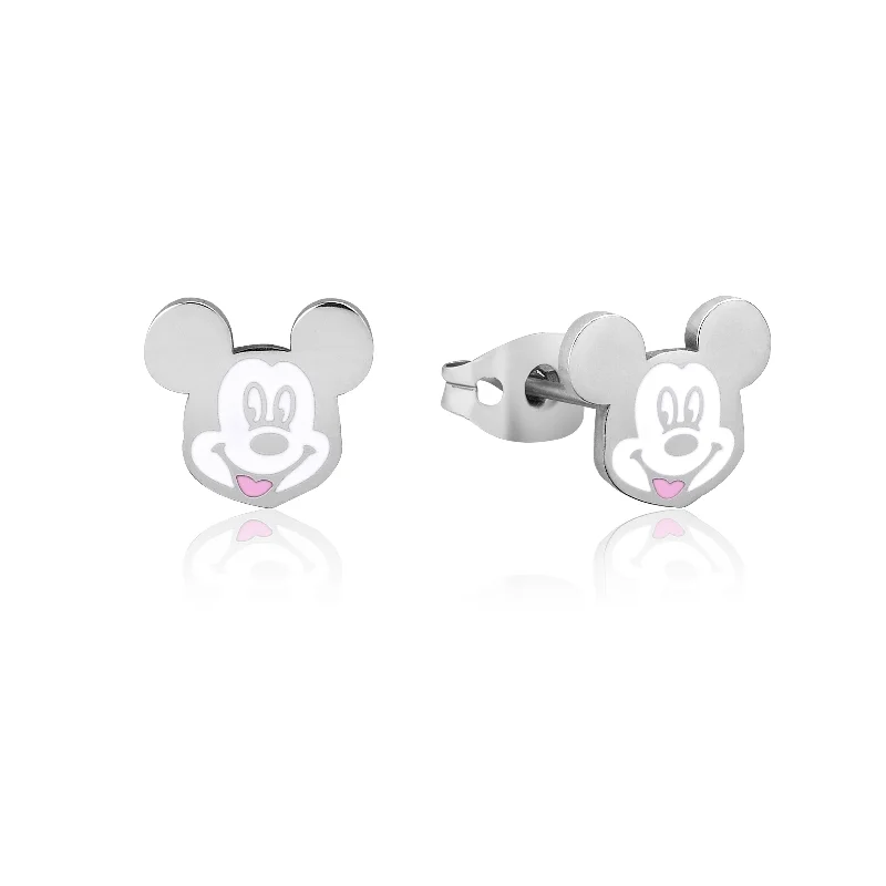 Premium Diamond Jewelry At Once-In-A-Lifetime Discounts DISNEY Stainless Steel 11mm Animated Mickey Mouse Studs