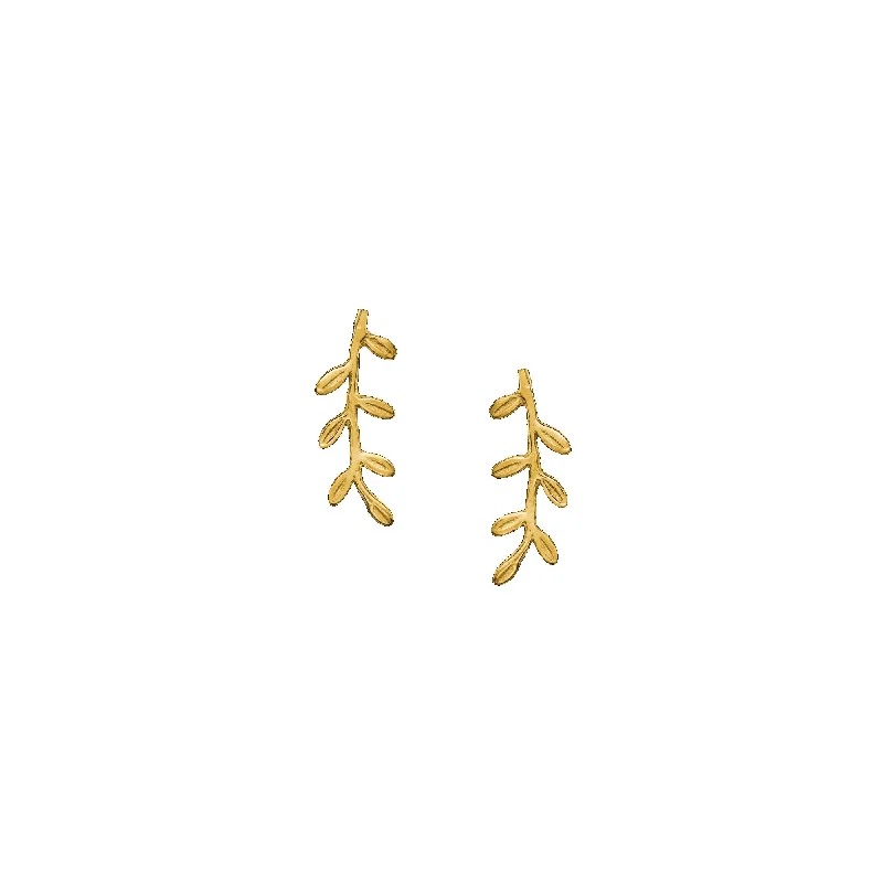 Limited-Time Offer On Elegant Jewelry Pieces Gold Ash Leaf Ear Climber Earrings