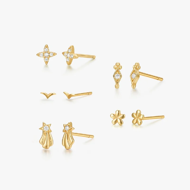 Jewelry Flash Sale – Stylish Designs At Unbeatable Rates Gold Micro Studs Bundle