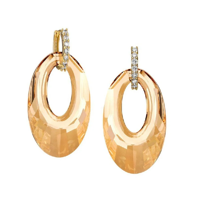 Jewelry Deals That Sparkle – Shop Today Golden Shadow Oval Drop Earrings
