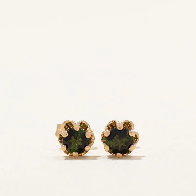 Limited-Stock Jewelry Clearance – Grab Your Favorites Now Green Tourmaline Stud Earrings | 0.40ctw |