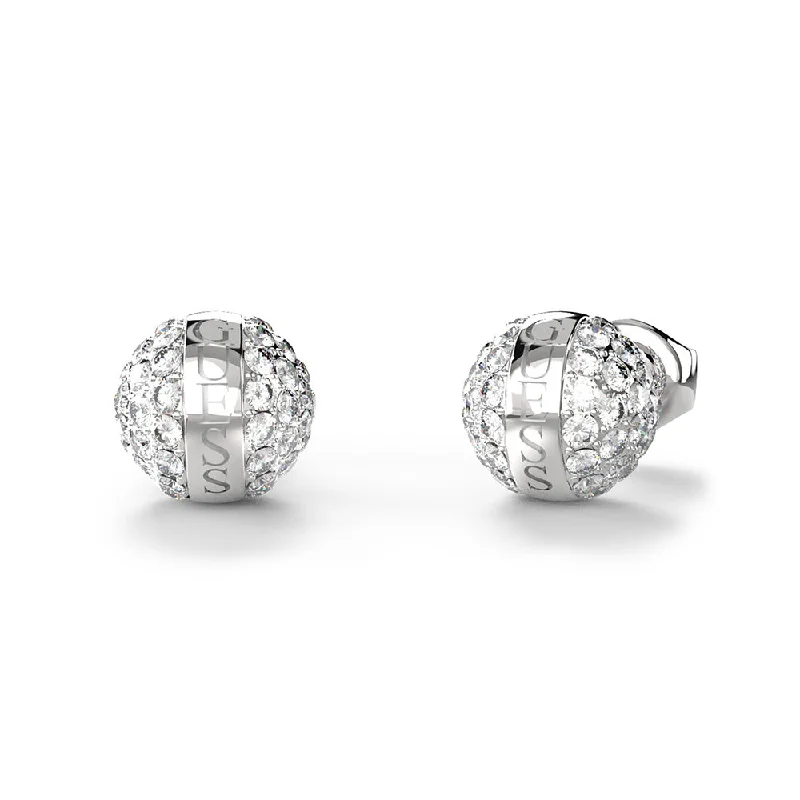 Buy More, Save More On Stunning Jewelry Designs Guess Stainless Steel 7mm Crystal Bead Stud Earrings