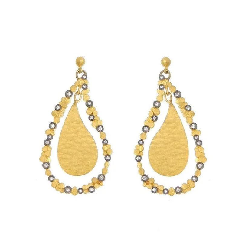 Shop Fine Jewelry With Exclusive Savings Hammered 24k Gold Diamond Earrings
