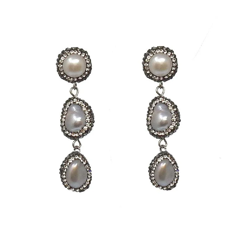 Shop Dazzling Jewelry At The Best Prices Hematite Crystal Peartl Earrings