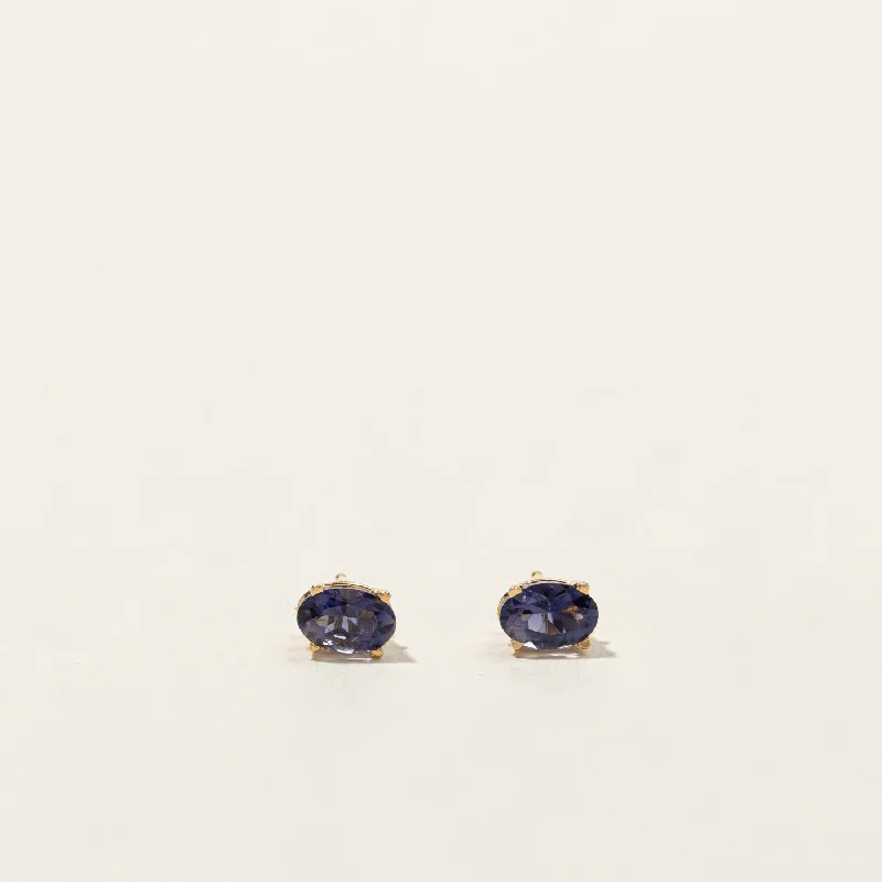 Exclusive Jewelry Offers – Sparkle For Less Iolite Stud Earrings | 0.84ctw |