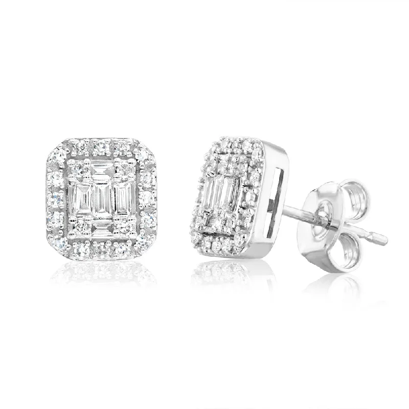 Seasonal Jewelry Deals – Elevate Your Style Luminesce Lab Grown 2/7 Carat Diamond Stud Earrings in 9ct White Gold