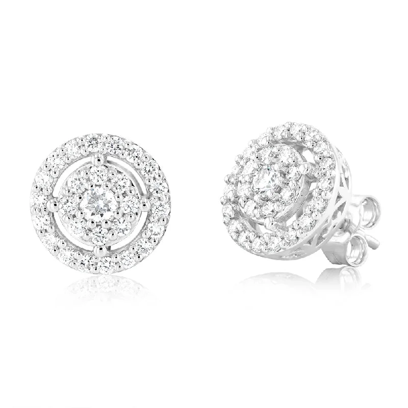 Exclusive Jewelry Sale – Sparkle For Less Luminesce Lab Grown 3/4 Carat Diamond Stud Earrings in Sterling Silver