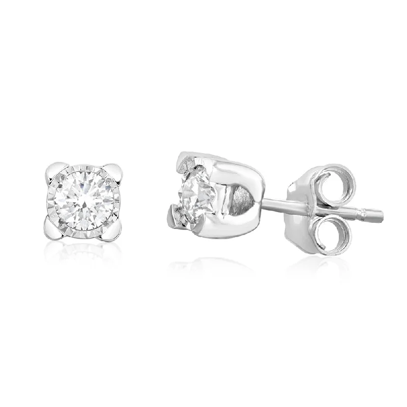 Luxury Jewelry Sale – Elegant Styles At Unbeatable Prices Luminesce Lab Grown 9ct White Gold 0.40 Carat Diamond Solitaire Stud Earrings