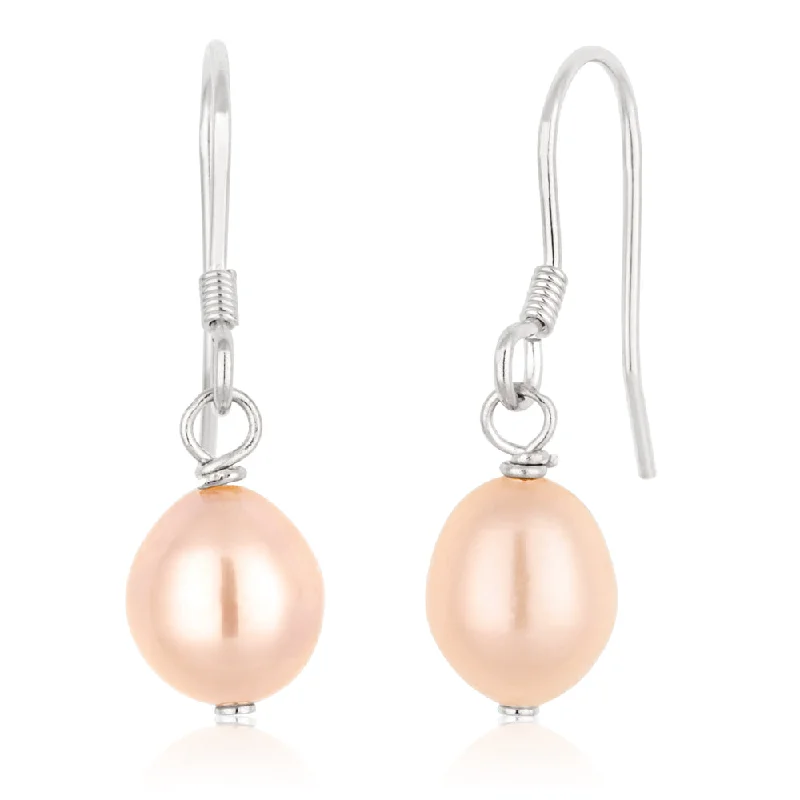 Affordable Luxury Jewelry – Style At A Great Price Pink 6x8mm Freshwater Pearl Drop Earrings