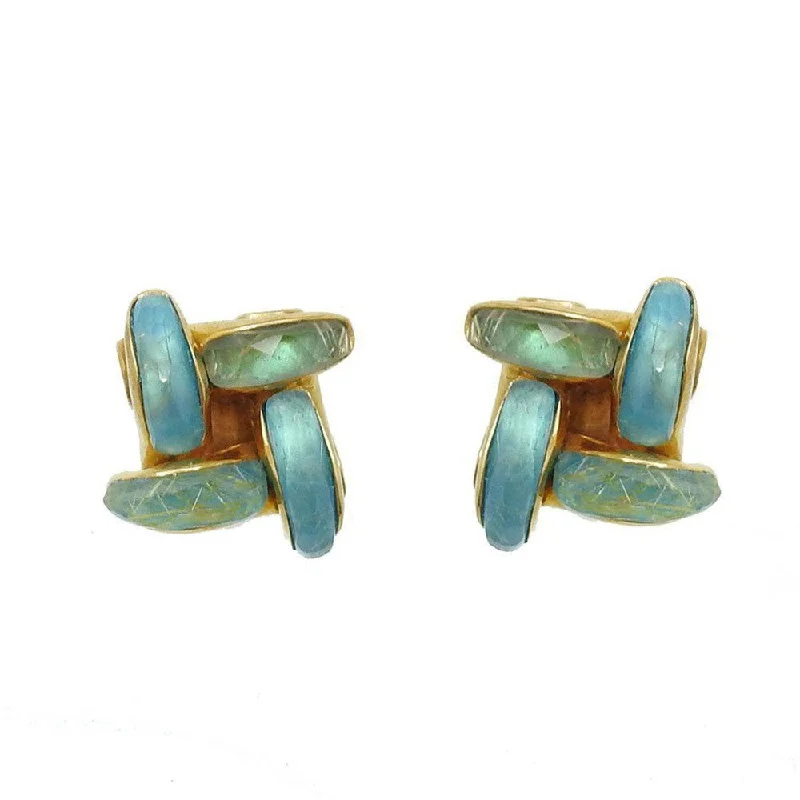 Last Chance To Shop High-End Jewelry At Markdown Prices Pinwheel Stone Clip Earrings