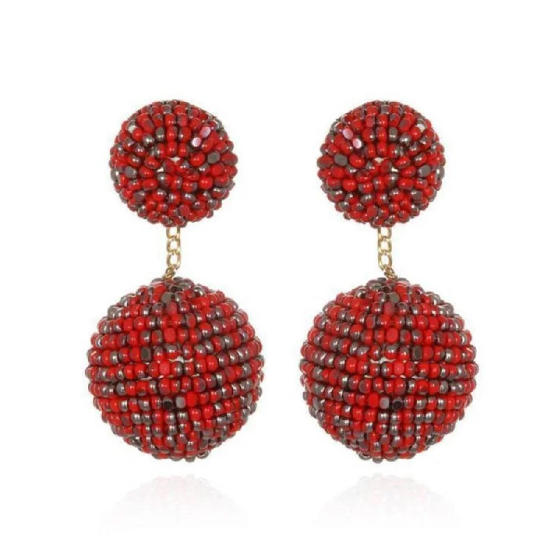 Once-A-Year Jewelry Deals – Shop Before They’Re Gone Red Beaded Double Gumball Earrings