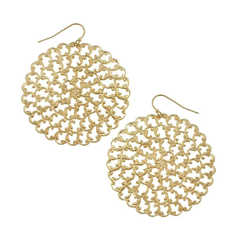 Fine Jewelry, Limited-Time Offers Available Round Filigree Earrings in Gold