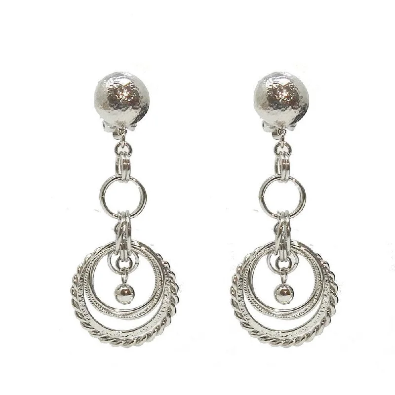 Make Your Outfit Shine With Discounted Jewelry Silver Link Chandelier Clip Earrings