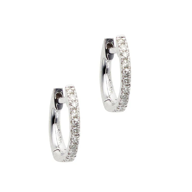 Luxury Jewelry At Unbeatable Discounts Small Diamond Huggie Earrings White Gold