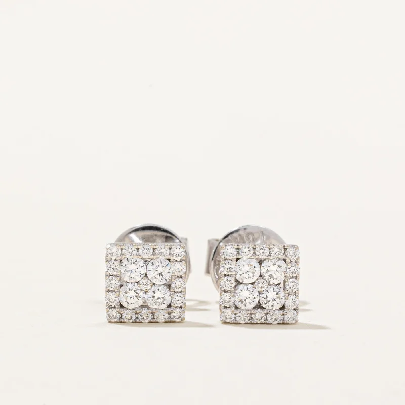 Seasonal Jewelry Deals – Elevate Your Style Square Diamond Stud Earrings | 0.40ctw |