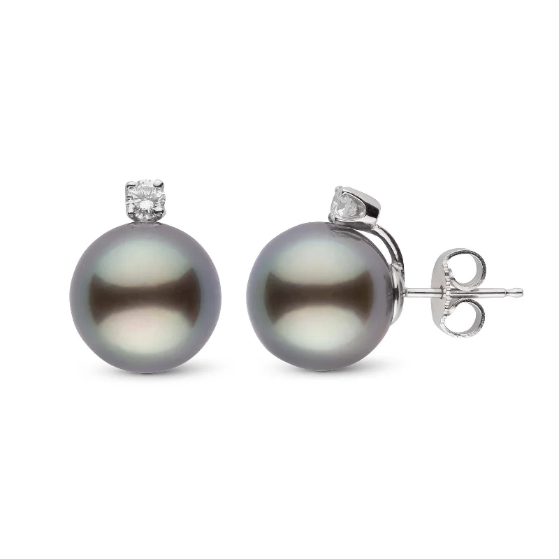 Jewelry Sale – Exclusive Styles At Lower Prices Starlight Collection 10.0-11.0 mm Tahitian Pearl & Diamond Stud Earrings