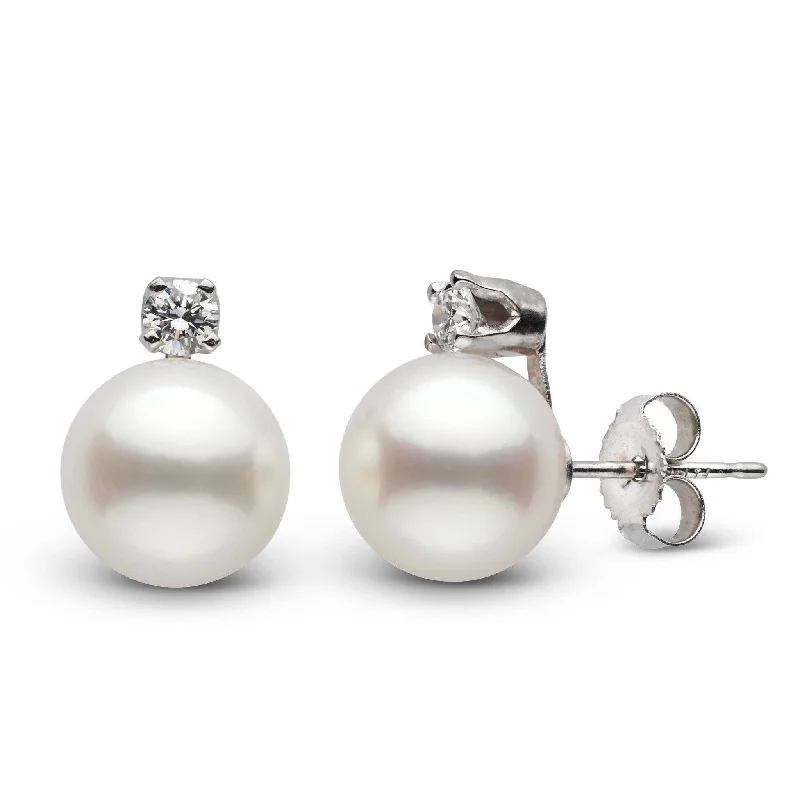 Jewelry Deals That Outshine The Rest Starlight Collection 8.5-9.0 mm Freshadama Pearl and Diamond Stud Earrings
