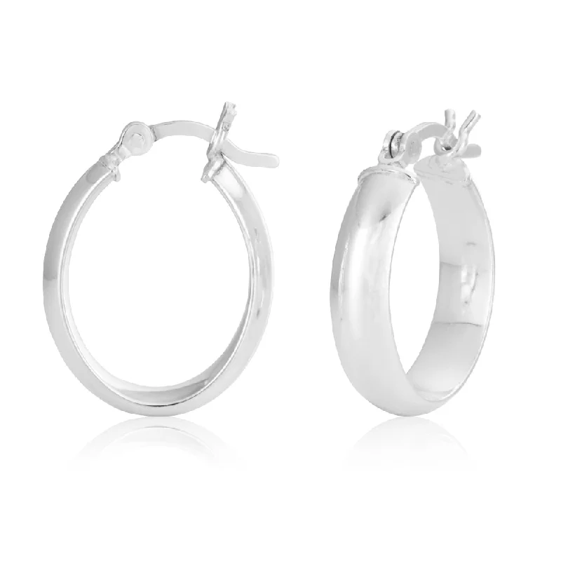 Sparkle On A Budget – Fine Jewelry For Less Sterling Silver 15x17mm Oval Hoops