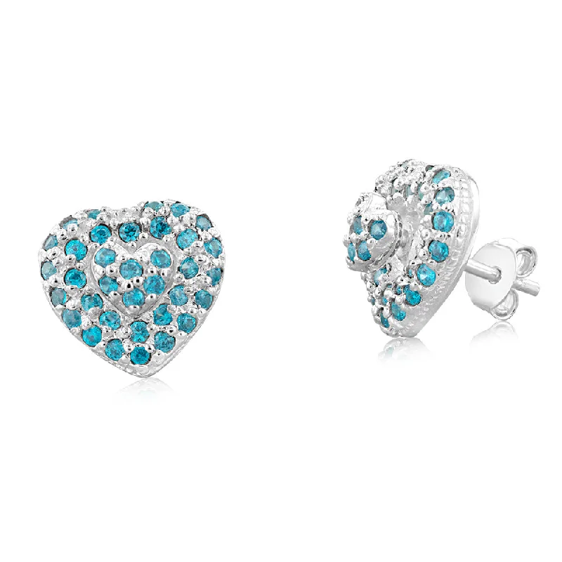 Shop Dazzling Jewelry With Special Promotional Discounts Sterling Silver Coloured Cubic Zirconia Pear Shaped Stud Earrings