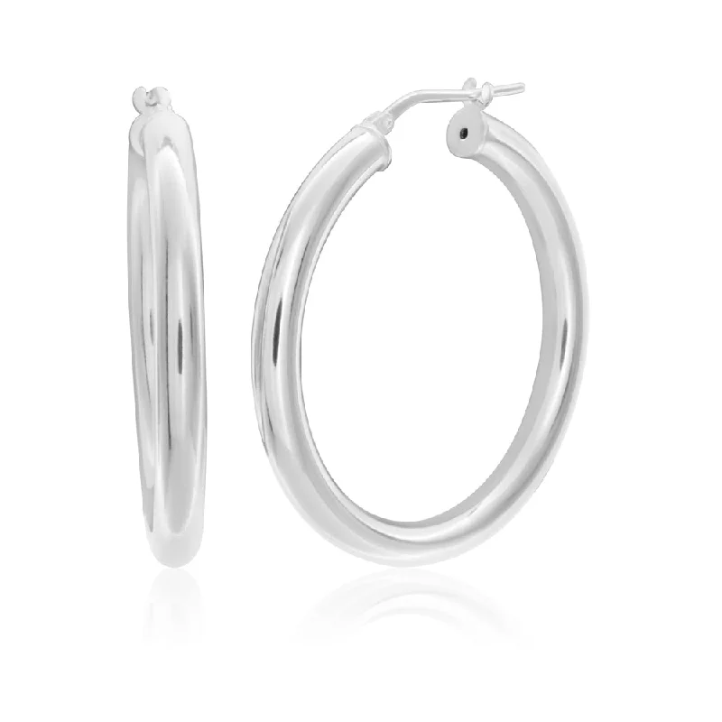 Special Sale On Handcrafted Jewelry – Shop Today Sterling Silver Plain Hoop 30mm Earrings