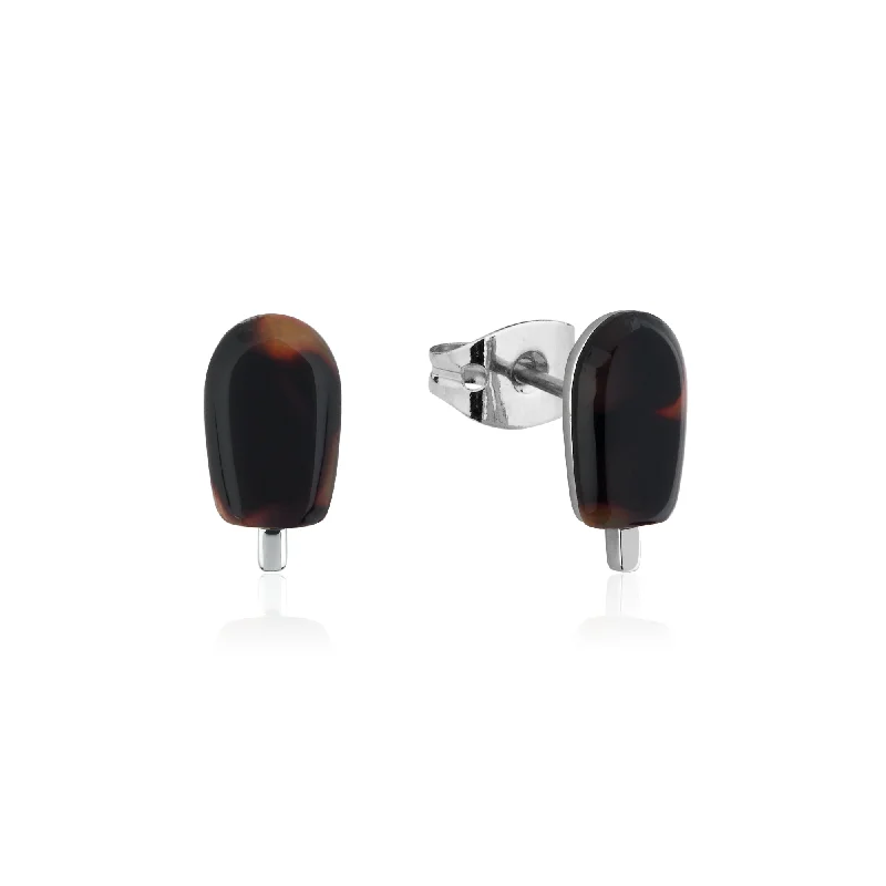 Your Dream Jewelry At Dream Prices Streets Paddle Pop White Gold Plated Stainless Steel 12mm Stud Earrings