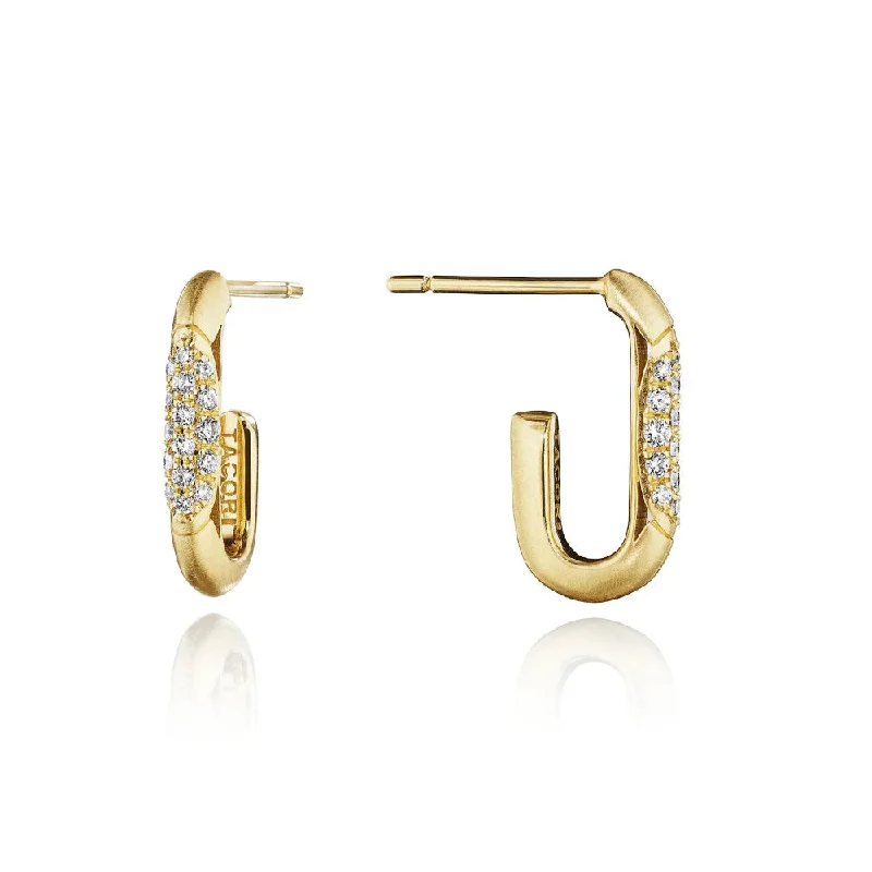 Luxury Jewelry Now At Special Promotional Rates Tacori 18k Crescent Satin Single Link Earrings Luxury Jewelry Now At Special Promotional Rates Tacori 18k Crescent Satin Single Link Earrings