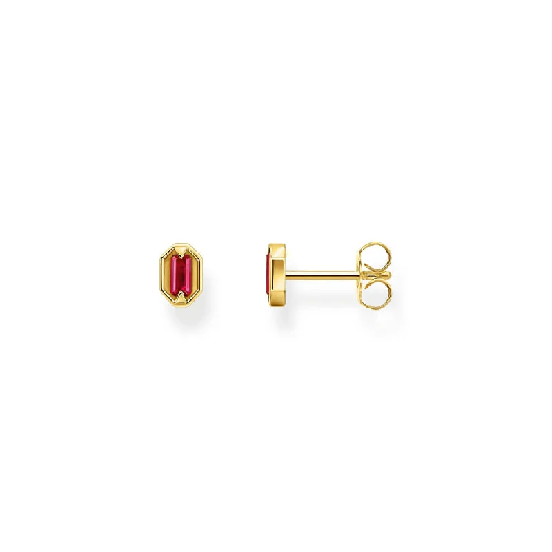 Shop Jewelry That Shines Without The High Price Thomas Sabo Gold Plated Sterling Silver Crocodile Rock Red Stud Earrings