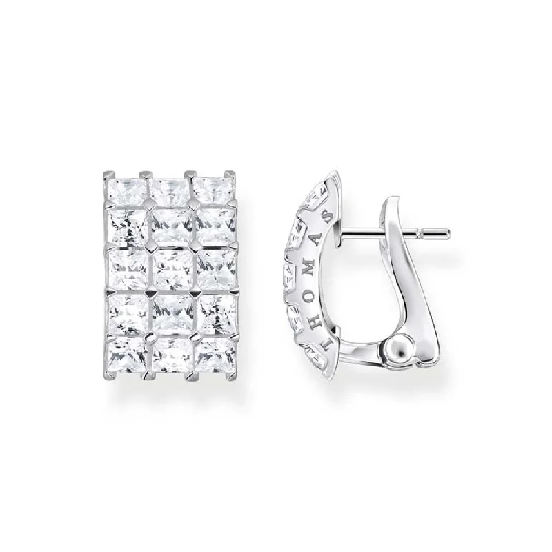 Best Jewelry Sale – Shop Exclusive Designs Now Thomas Sabo Heritage Sterling Silver CZ Curved Stud Earrings