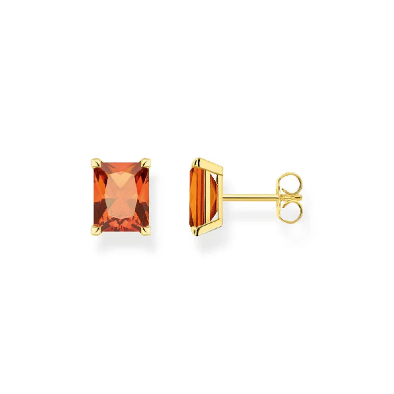 Shop Signature Jewelry Styles At Exclusive Prices Thomas Sabo Sterling Silver Gold Plated Heritage Cognac CZ Stud Earrings