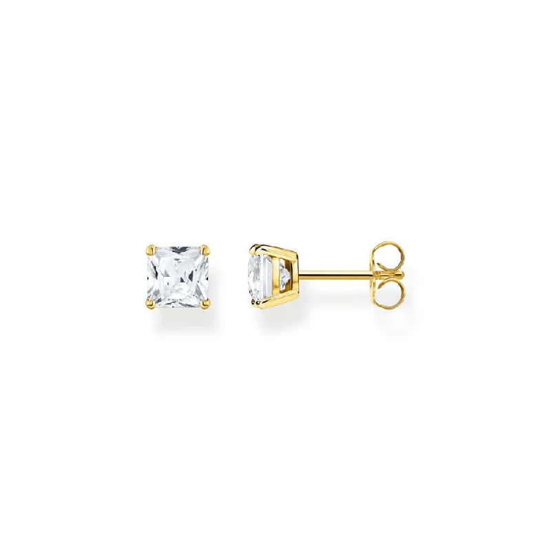 Jewelry Sale Bonanza – Grab Your Sparkle Now Thomas Sabo Sterling Silver Gold Plated Magic Stones CZ Stud Earrings