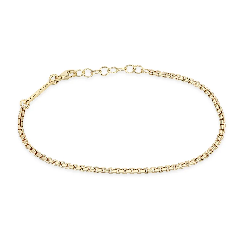 14k Gold Small Box Chain Bracelet