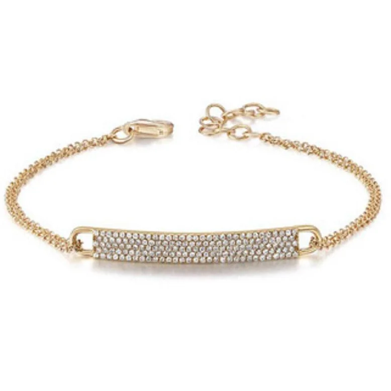 Bestselling Jewelry At Special Promotional Rates Diamond ID bar bracelet