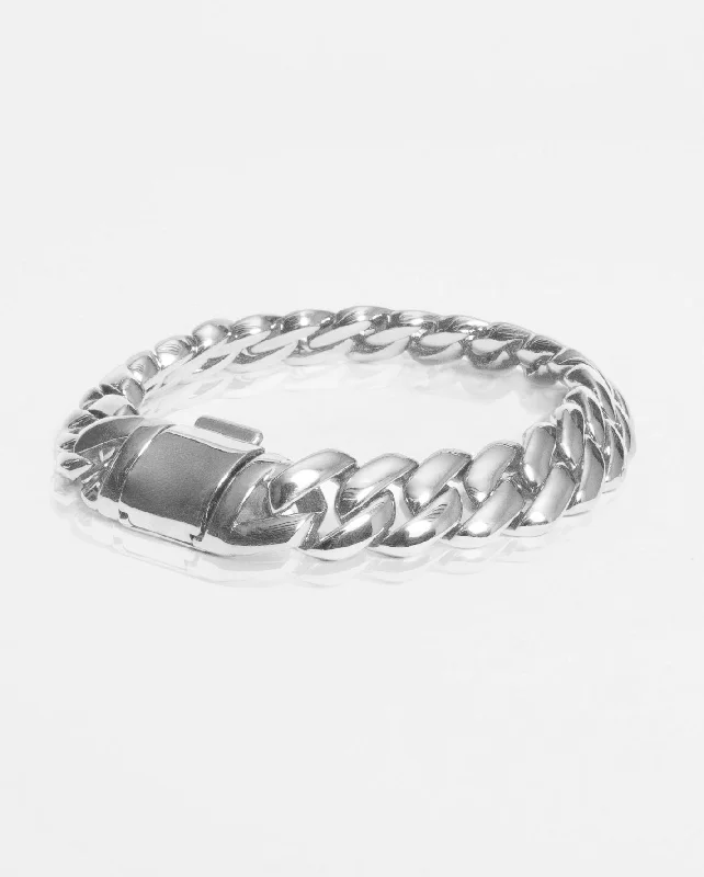 Seasonal Jewelry Clearance – Best Styles At The Lowest Prices 14mm Miami Prong Link Bracelet - White Gold
