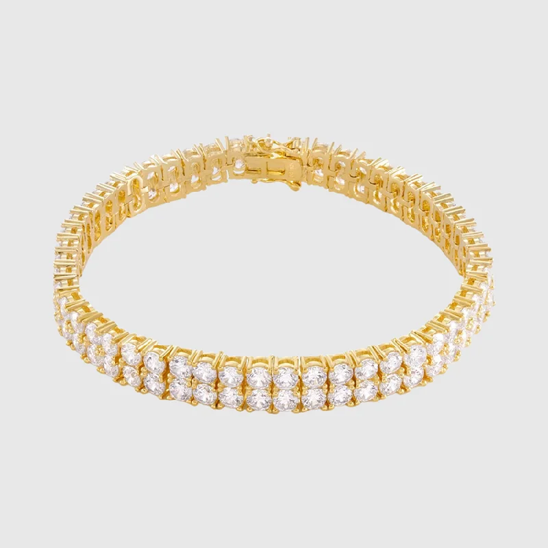Gorgeous Jewelry, Limited-Time Savings 5mm Double-Row Tennis Bracelet - Gold