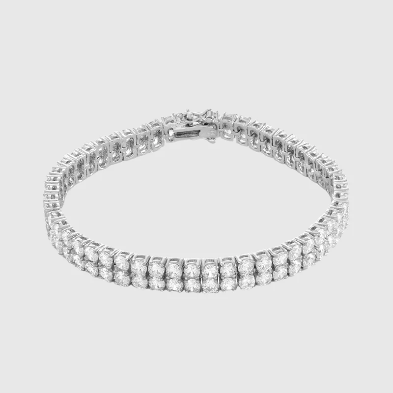 Elegant Designs, Unbeatable Discounts – Shop Jewelry Now 5mm Double-Row Tennis Bracelet - White Gold