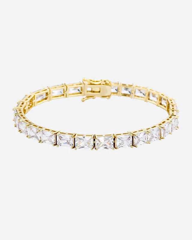 Last Chance To Shop High-End Jewelry At Markdown Prices BAGUETTE TENNIS BRACELET - 6MM GOLD