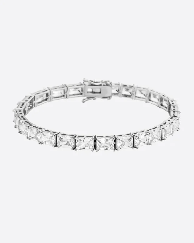 Jewelry Sale Bonanza – Grab Your Sparkle Now BAGUETTE TENNIS BRACELET - 6MM WHITE GOLD