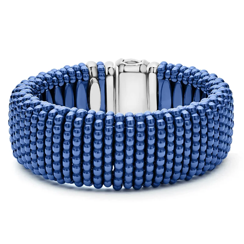 Timeless Jewelry At Special Discount Rates Blue Caviar Statement Ceramic Caviar Bracelet | 23mm