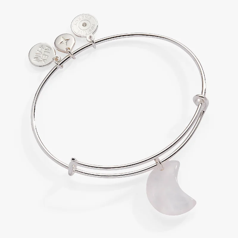 Carved Moonstone Moon Bangle