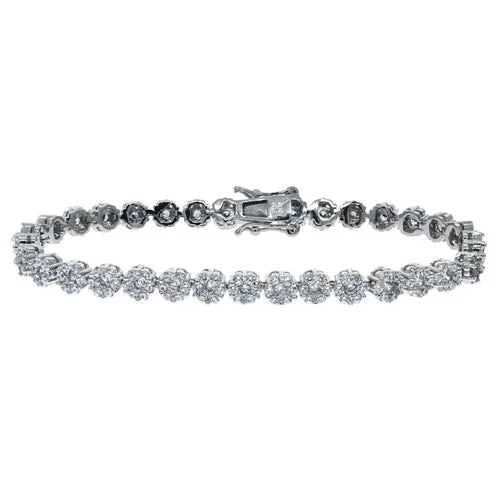 Jewelry Clearance Event – Stock Up Before It's Over Ally 18k White Gold Plated Tennis Bracelet with Simulated Diamond Crystals