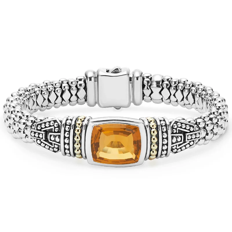 Caviar Color Citrine Caviar Bracelet | 9mm