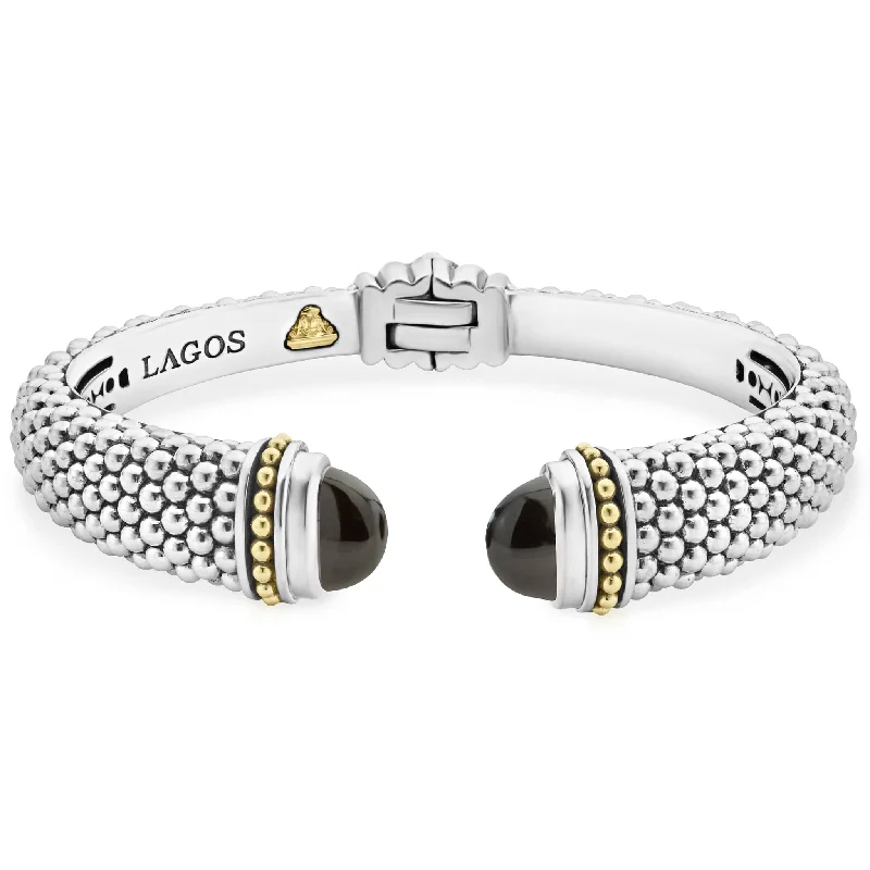 The Ultimate Jewelry Sale – Shop Premium Styles Caviar Color Onyx Cuff Bracelet | 12mm