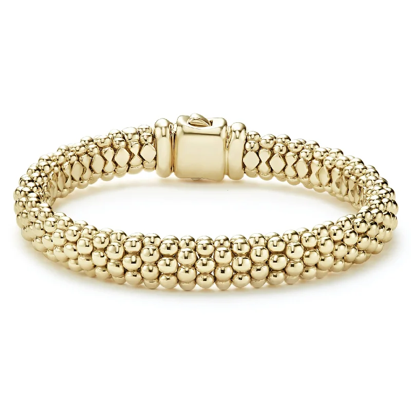 Stunning Jewelry At Even More Stunning Prices Caviar Gold 18K Gold Caviar Bracelet | 9mm
